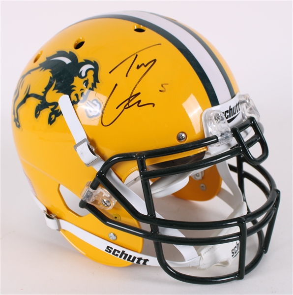 2021 Trey Lance North Dakota State Bison Signed Full Size Display Helmet (JSA / Beckett)