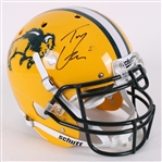 2021 Trey Lance North Dakota State Bison Signed Full Size Display Helmet (JSA / Beckett)