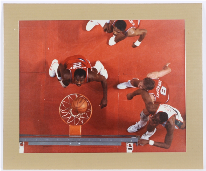 1982-84 Moses Malone Julius Erving 76ers / Bucks 20" x 24 Matted Photo