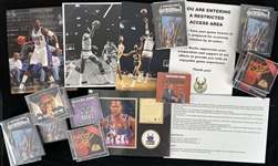 1970's-2000's Milwaukee Bucks Basketball Memorabilia Collection - Lot of 45 w/ Photos, Media & More