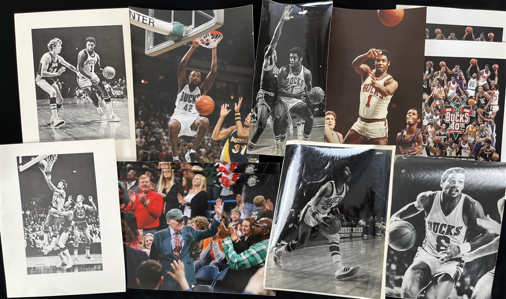 1970s-2000s Milwaukee Bucks Oversize Photo Collection - Lot of 30