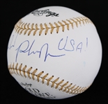 2000's Michael Phelps Olympic Gold Medalist Signed Rawlings Gold Glove Baseball (JSA)