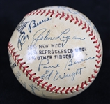 1948 Milwaukee Brewers American Association Team Signed Baseball w/ 23 Signatures Including Johnny Logan, Nick Cullop & More (JSA)