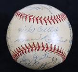 1948 Milwaukee Brewers American Association Team Signed Baseball w/ 23 Signatures Including Johnny Logan, Nick Cullop & More (JSA)
