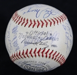 1962 Milwaukee Braves Team Signed ONL Giles Baseball w/ 30 Signatures Including Hank Aaron, Warren Spahn, Eddie Mathews, Joe Torre, Bob Uecker & More (JSA)