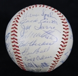 1962 Milwaukee Braves Team Signed ONL Giles Baseball w/ 30 Signatures Including Hank Aaron, Warren Spahn, Eddie Mathews, Joe Torre, Bob Uecker & More (JSA)