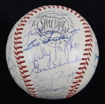 1962 Milwaukee Braves Team Signed ONL Giles Baseball w/ 30 Signatures Including Hank Aaron, Warren Spahn, Eddie Mathews, Joe Torre, Bob Uecker & More (JSA)