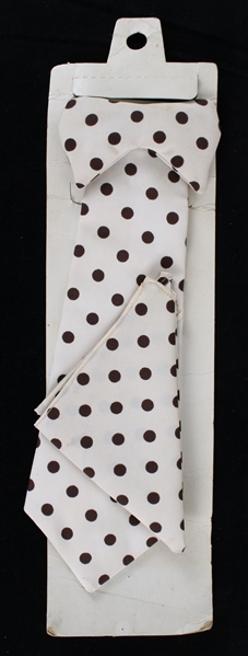 1970s Muhammad Ali World Heavyweight Champion MOC Polka Dot Tie, Bow Tie & Handkerchief Set
