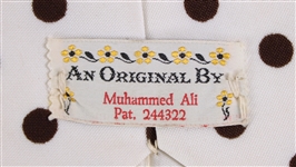 1970's Muhammad Ali World Heavyweight Champion MOC Polka Dot Tie, Bow Tie & Handkerchief Set