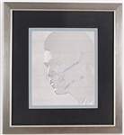 1972 Muhammad Ali World Heavyweight Champion Signed 13" x 14" Framed Newsprint Photo (JSA)