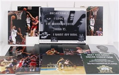 1970s-2000s Milwaukee Bucks 19x26 Framed Photos, Decals & more (Lot of 45)