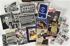 1940s-2000s Baseball, Football Framed Photos, Helmet, Trading Cards & more (Lot of 100+)