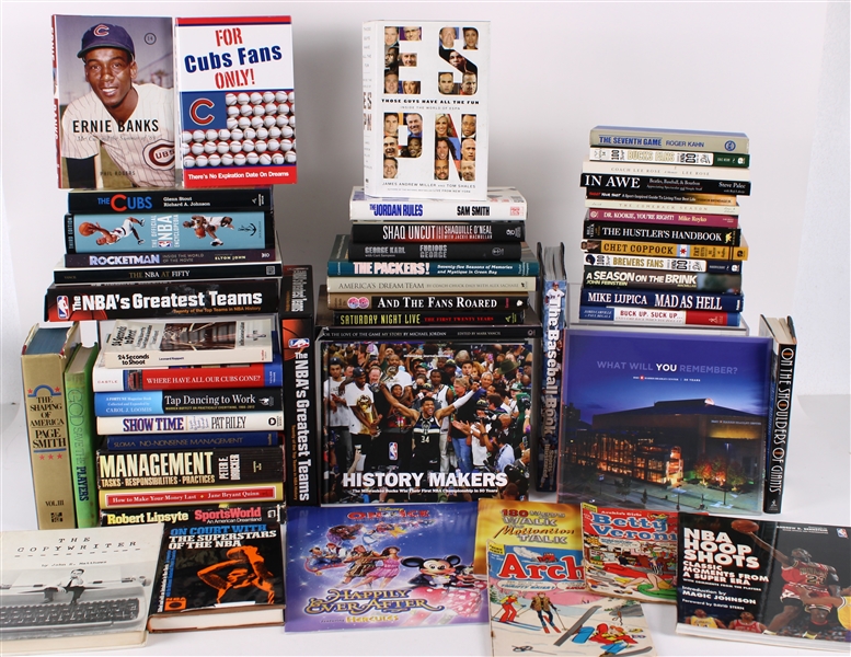 1970s-2010s NBA, MLB Book Collection (Lot of 50)