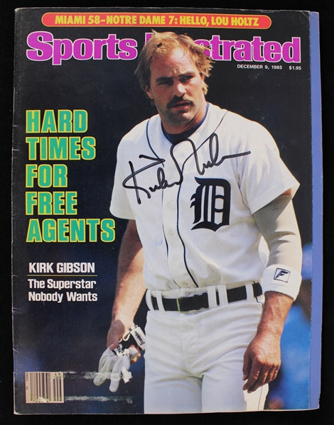 1985 Kirk Gibson Detroit Tigers Autographed Sports Illustrated Magazine (JSA)
