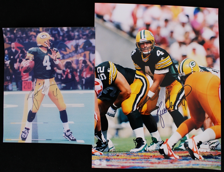 1992-2007 Brett Favre Green Bay Autographed 8x10 and 11x14 Photos (JSA) 