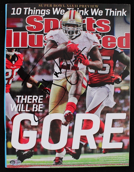 2013 Frank Gore San Francisco 49ers Autographed Sports Illustrated Magazine (JSA)