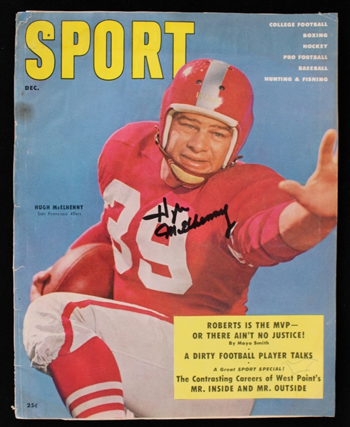 1955 Hugh McElhenny (d.2022) San Francisco 49ers Autographed Sport Magazine (JSA)