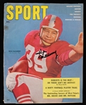 1955 Hugh McElhenny (d.2022) San Francisco 49ers Autographed Sport Magazine (JSA)
