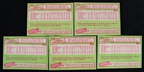 1985 Kirby Puckett Minnesota Twins Topps Trading Cards #536 (Rookie Card) (Lot of 5)