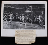 1974 Kareem Abdul Jabber Milwaukee Bucks "Shot Heard round the World" 11"x14" B&W Milwaukee Journal Photo