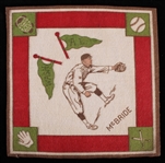 1914 George McBride Washington Senators 5x5 B18 Tobacco Blanket Felt Card