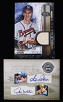 2004-16 Gorman Thomas & Paul Molitor Milwaukee Brewers Signed Upper Deck Trading Card and 2016 Warren Spahn Braves Topps Relic Trading Card (Lot of 2)