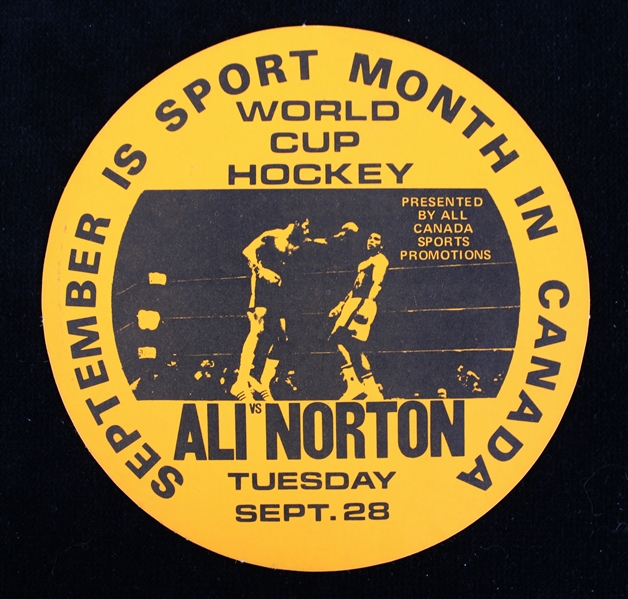 1976 Muhammad Ali vs Ken Norton 4.5" Canada Sports Promotions Sticker