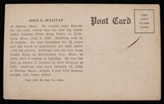 1921 John L. Sullivan 3.5x5.5 B&W Postcard
