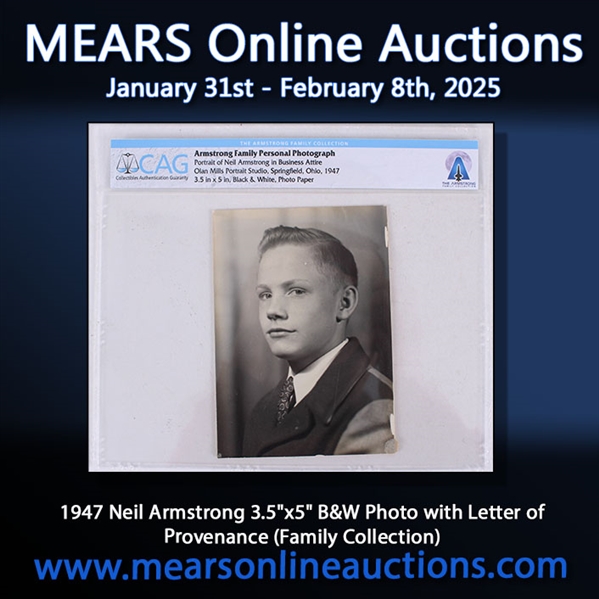 1947 Neil Armstrong 3.5"x5" B&W Photo with Letter of Provenance (Family Collection)