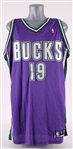 2003-04 Damon Jones Milwaukee Bucks Game Worn Road Jersey (MEARS LOA)