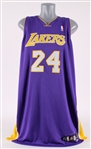 2008-09 Kobe Bryant Los Angeles Lakers Game Worn Road Jersey (MEARS A5)