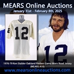 1976-79 Ken Stabler Oakland Raiders Game Worn Road Jersey (MEARS A10)
