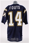 1988 Dan Fouts San Diego Chargers Post Career Home Jersey (MEARS LOA)