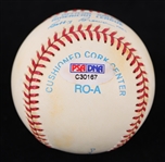 1993-94 Julia Ruth Stevens Daughter of Babe Ruth Signed OAL Brown Baseball (PSA/DNA)