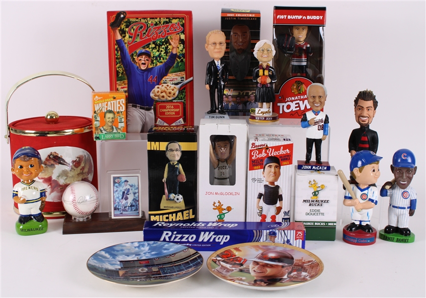 1990s-2000s MLB & NBA Bobbleheads, Collector Plates & more (Lot of 20)