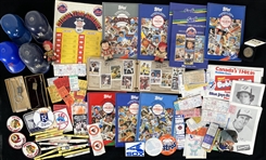 1950s-2000s MLB Souvenir Helmets, Schedules, Patches & more (Lot of 90+)