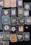 1950's-2000's Baseball Basketball Football Pin Collection - Lot of 40+ w/ World Series, HOF Induction Ceremonies & More