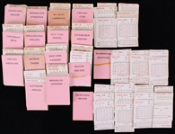 1955 Replay Games Baseball Board Game Team Card Sets - Lot of 16 Teams