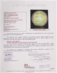 1955 Milwaukee Braves Team Signed ONL Giles Baseball w/ 27 Signatures Including Hank Aaron, Warren Spahn, Eddie Mathews & More (Full JSA Letter)
