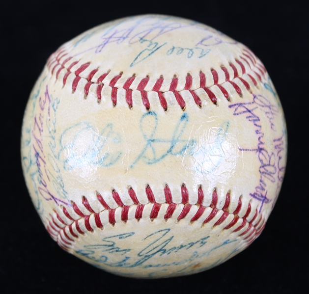 1953 St. Louis Cardinals Team Signed ONL Giles Baseball w/ 28 Signatures Including Stan Musial, Red Schoendienst, Enos Slaughter & More (Full JSA Letter)