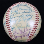 1953 St. Louis Cardinals Team Signed ONL Giles Baseball w/ 28 Signatures Including Stan Musial, Red Schoendienst, Enos Slaughter & More (Full JSA Letter)