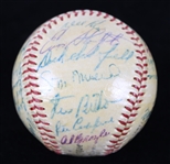 1953 St. Louis Cardinals Team Signed ONL Giles Baseball w/ 28 Signatures Including Stan Musial, Red Schoendienst, Enos Slaughter & More (Full JSA Letter)