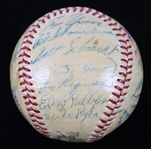 1953 St. Louis Cardinals Team Signed ONL Giles Baseball w/ 28 Signatures Including Stan Musial, Red Schoendienst, Enos Slaughter & More (Full JSA Letter)
