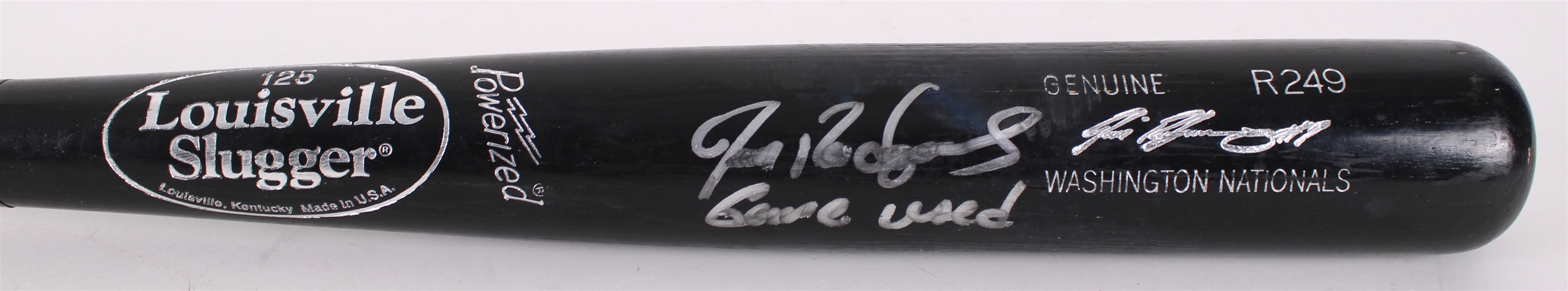 2011 Ivan Rodriguez Washington Nationals Louisville Slugger Professional Model Game Used Bat (MEARS A10 / JSA / Player Letter) Final Season