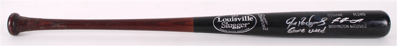 2011 Ivan Rodriguez Washington Nationals Louisville Slugger Professional Model Game Used Bat (MEARS A10 / JSA / Player Letter) Final Season