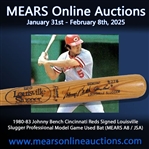 1980-83 Johnny Bench Cincinnati Reds Signed Louisville Slugger Professional Model Game Used Bat (MEARS A8 / JSA)