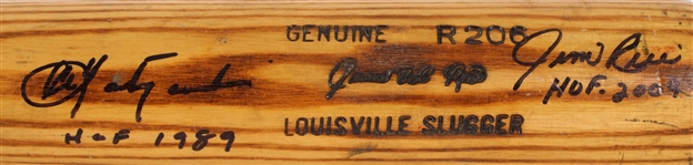 1977 Jim Rice Carl Yastrzemski Boston Red Sox Dual Signed H&B Louisville Slugger Professional Model Dual Game Used Bat (MEARS LOA/JSA & PSA/DNA)