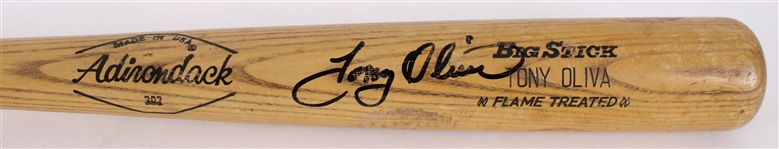 1971-76 Tony Oliva Minnesota Twins Signed Adirondack Professional Model Game Used Bat (MEARS A10) & PSA/DNA)