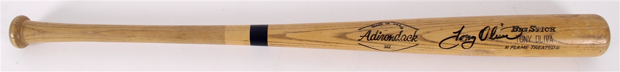 1971-76 Tony Oliva Minnesota Twins Signed Adirondack Professional Model Game Used Bat (MEARS A10) & PSA/DNA)