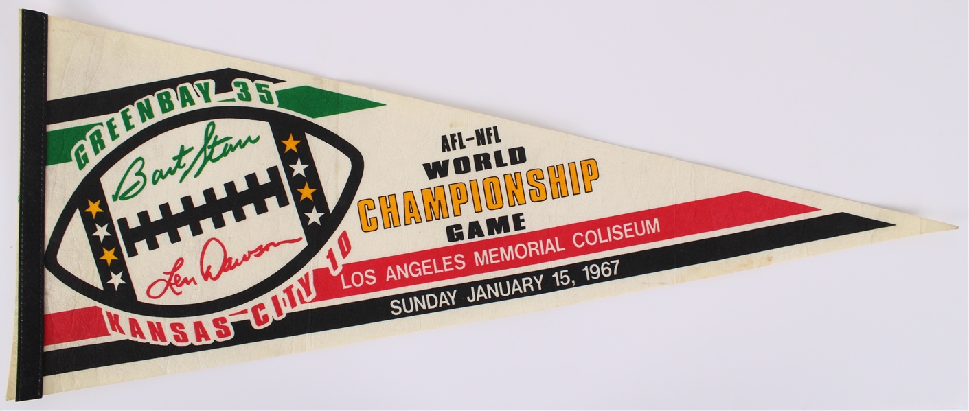 1967 Super Bowl I Green Bay Packers vs Kansas City Chiefs Full Size Pennant